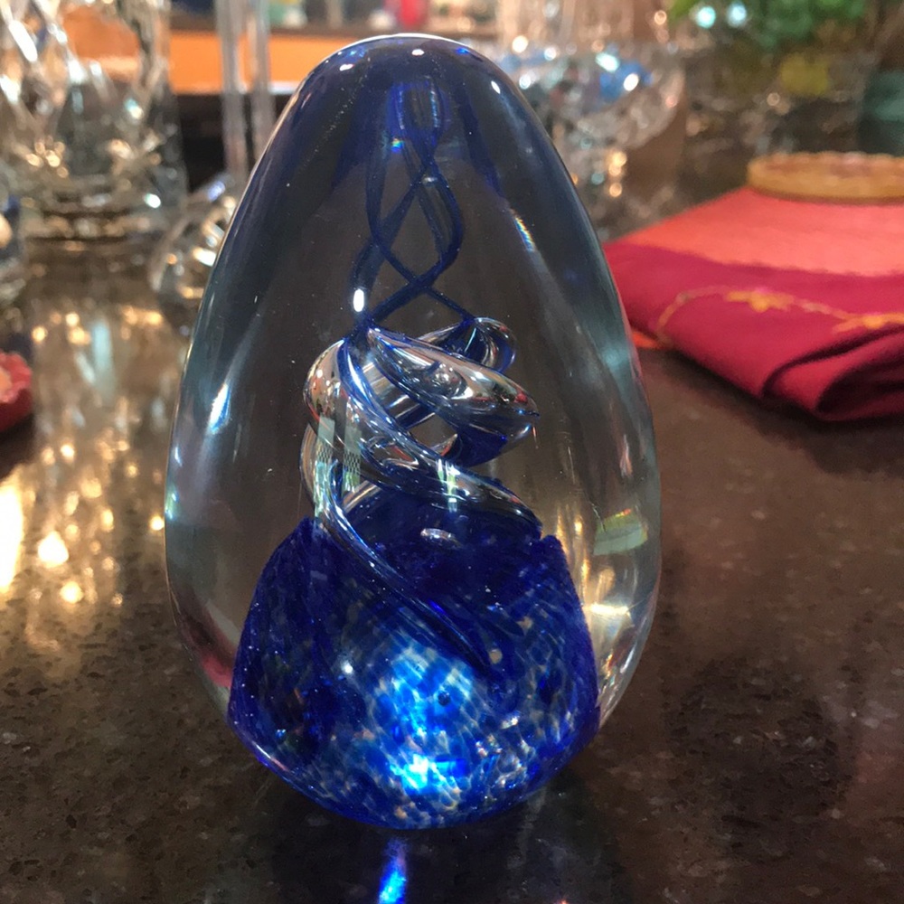 Murano oval paperweight large